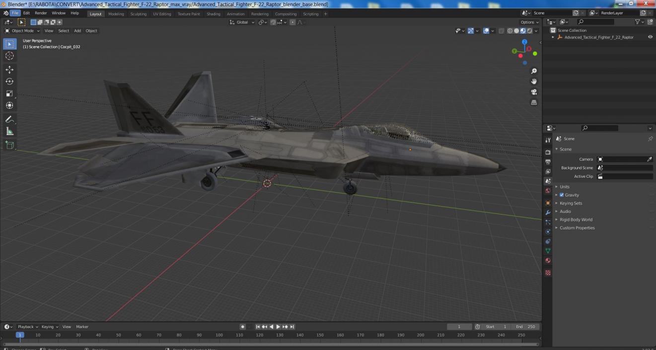 Advanced Tactical Fighter F-22 Raptor 2 3D model