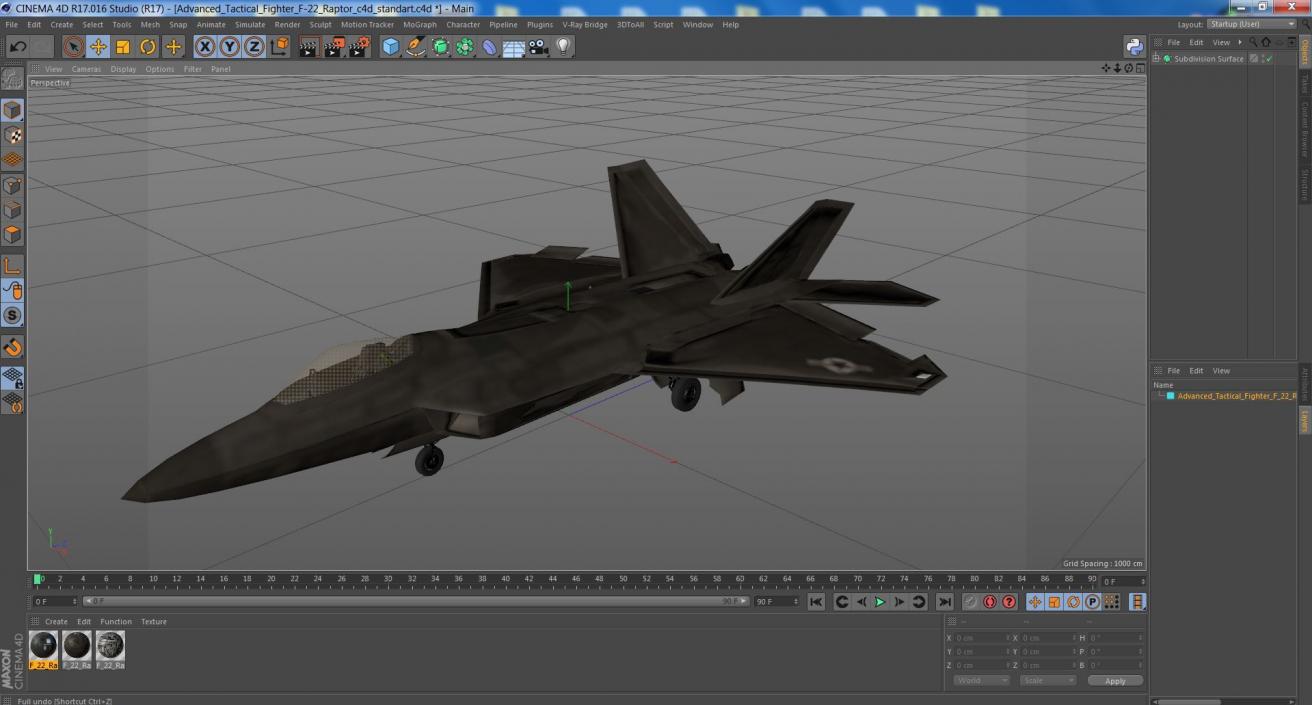 Advanced Tactical Fighter F-22 Raptor 2 3D model