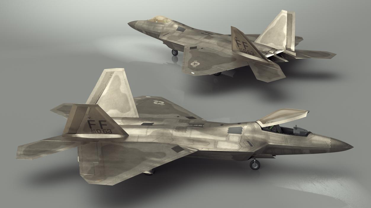 Advanced Tactical Fighter F-22 Raptor 2 3D model