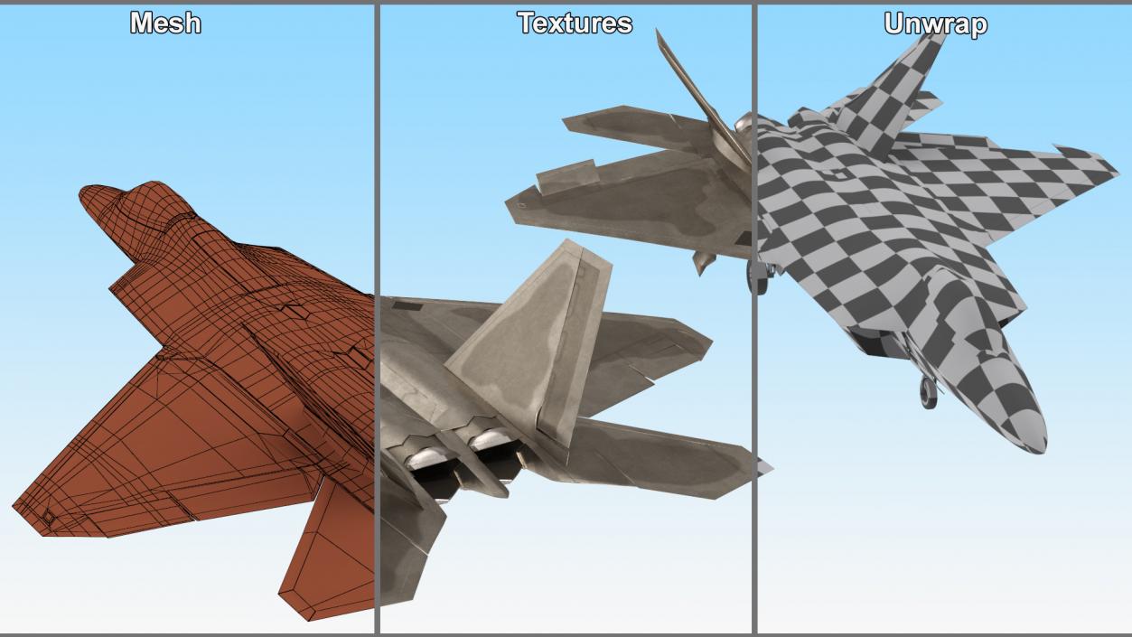 Advanced Tactical Fighter F-22 Raptor 2 3D model