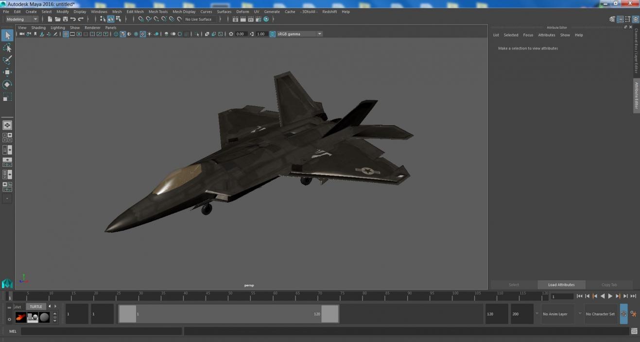 Advanced Tactical Fighter F-22 Raptor 2 3D model