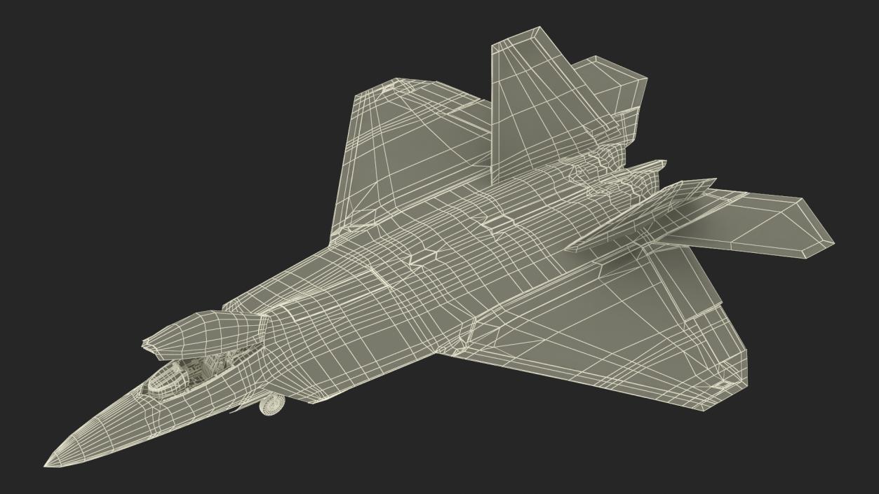 Advanced Tactical Fighter F-22 Raptor 2 3D model