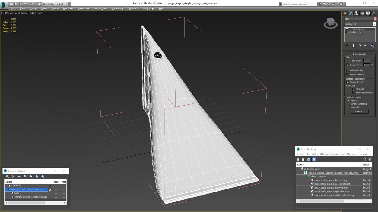 3D Triangle Shaped Aseptic Package