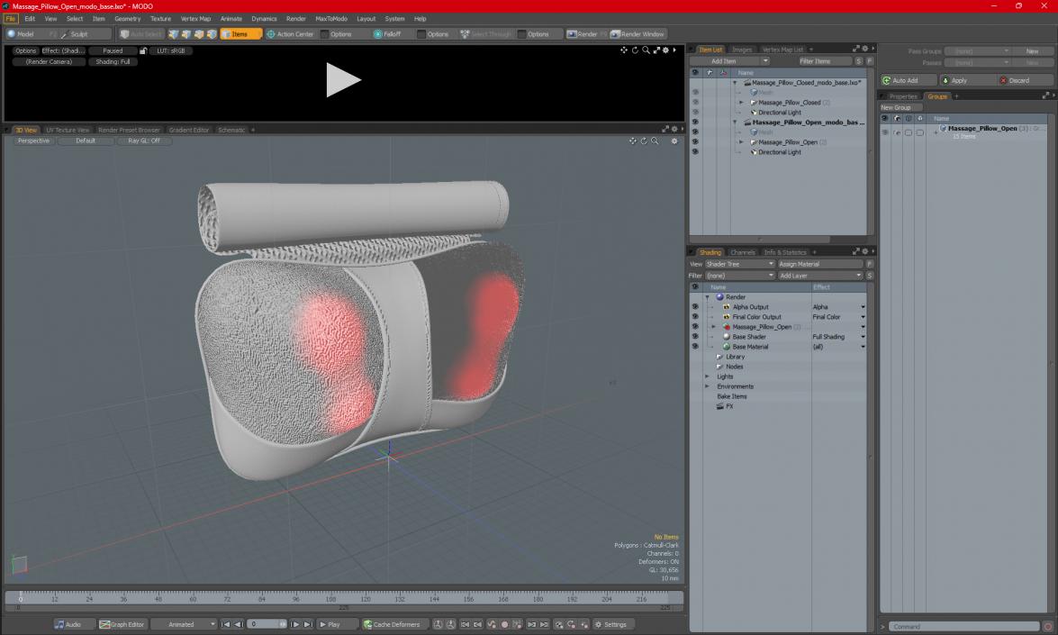 Massage Pillow Open 3D model