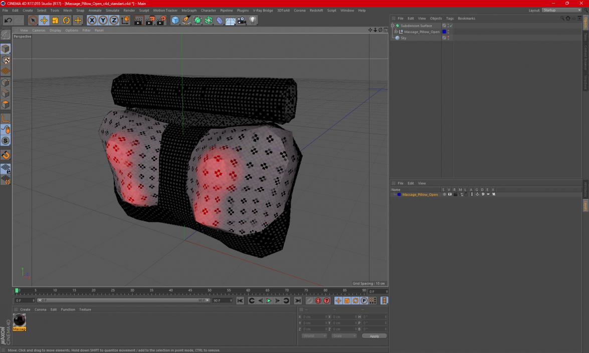 Massage Pillow Open 3D model