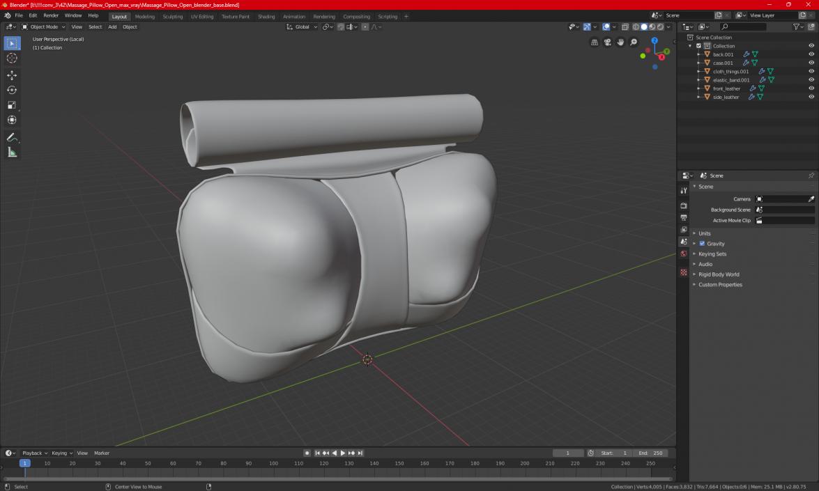 Massage Pillow Open 3D model