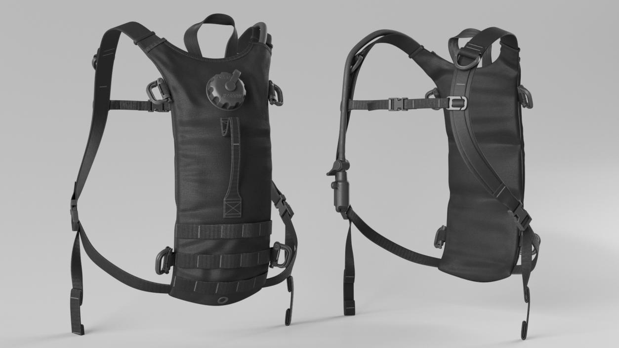 3D Hydration Backpack Carrier Black Worn Position