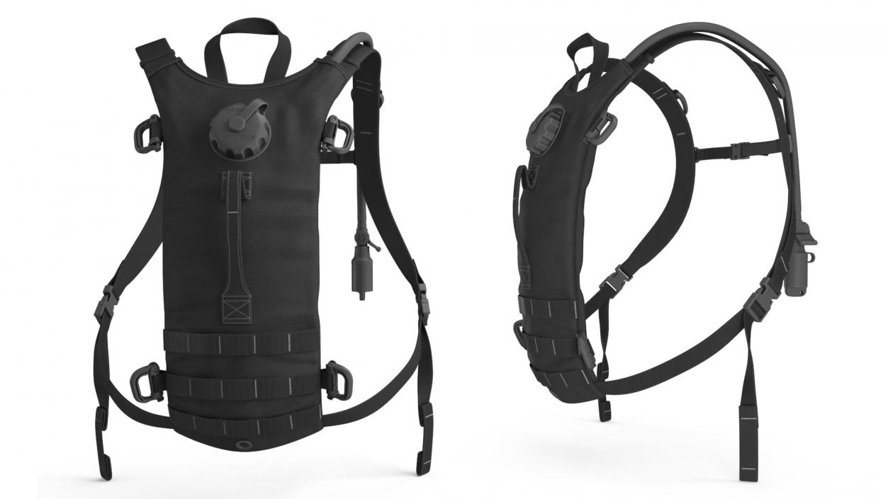 3D Hydration Backpack Carrier Black Worn Position