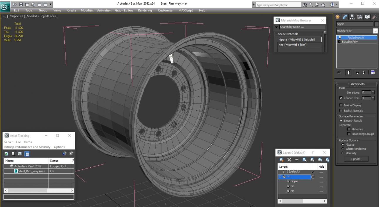 Steel Rim 3D model