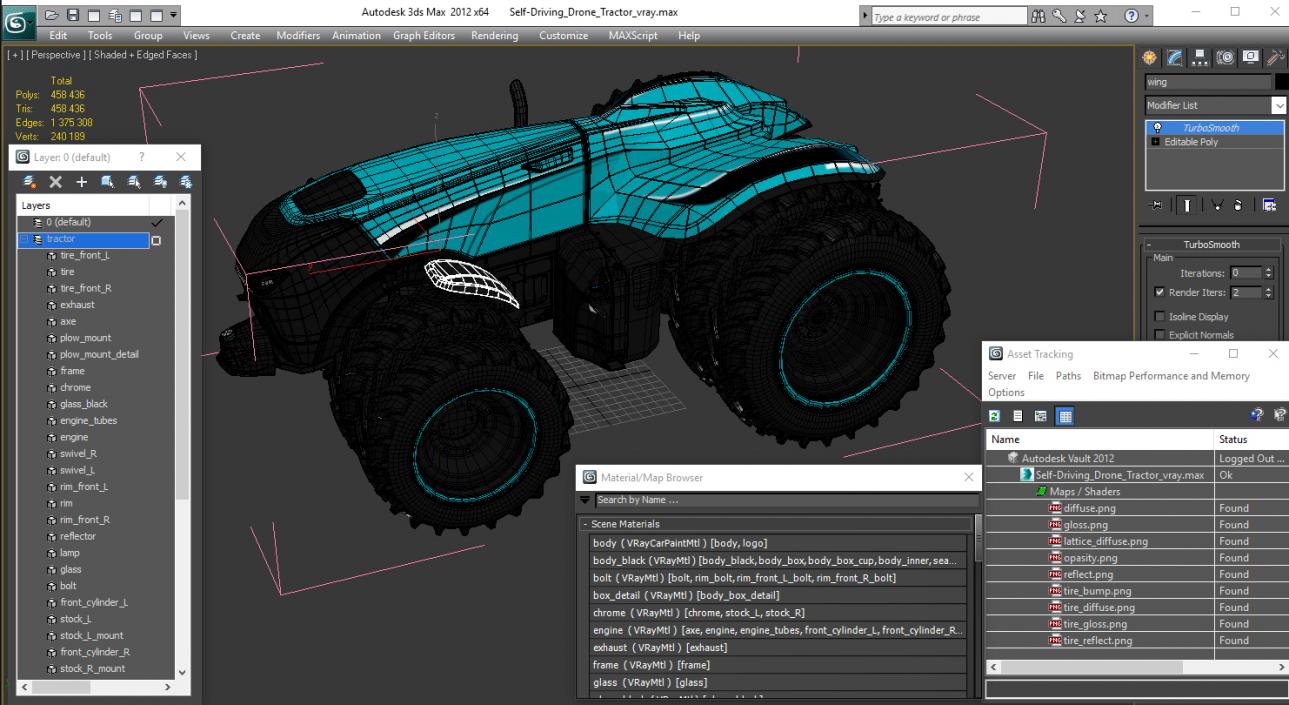 3D Self-Driving Drone Tractor