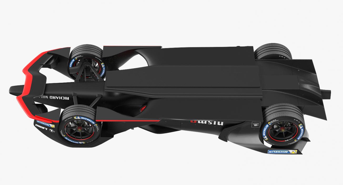 Formula E Nissan EDAMS Rigged 3D model