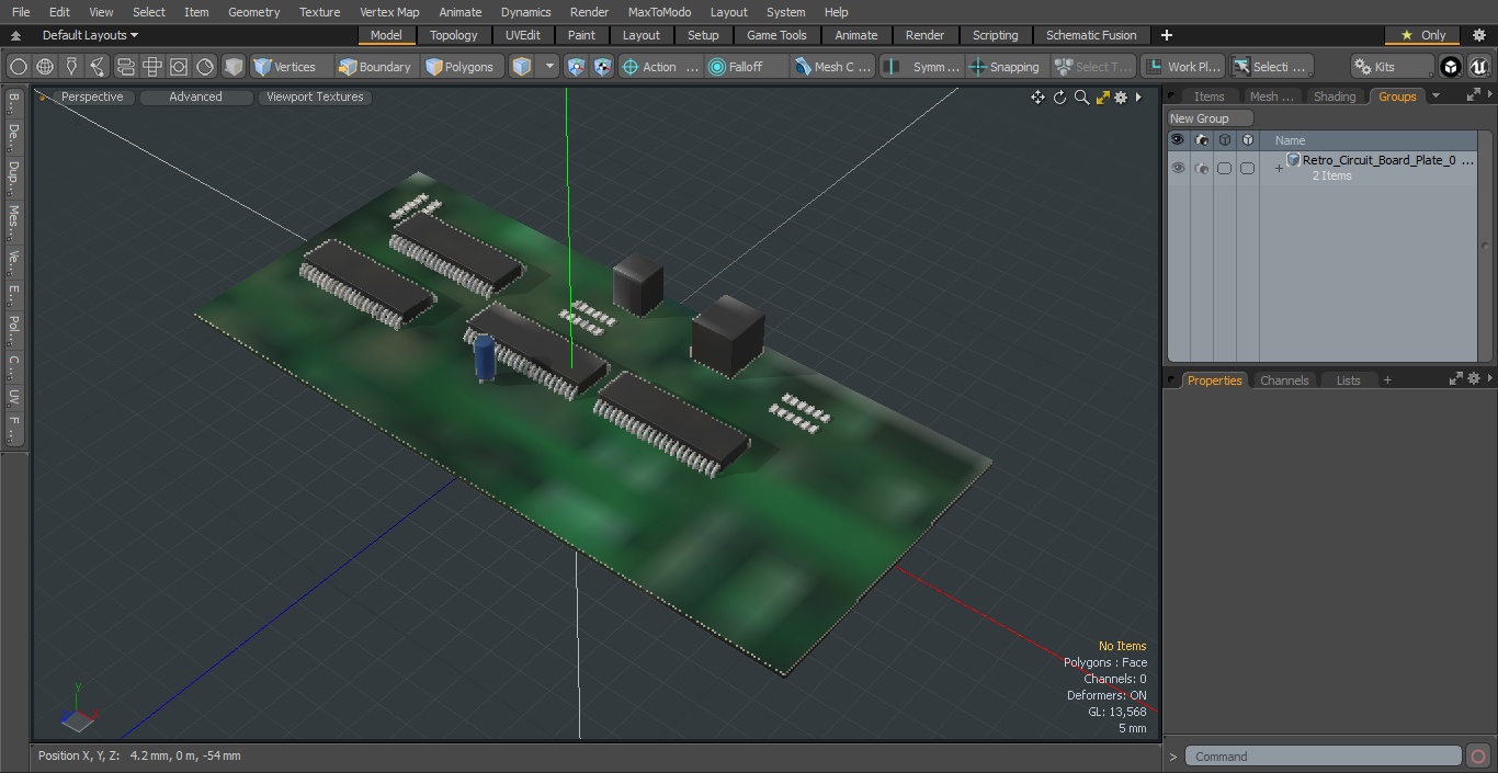 3D model Retro Circuit Board Plate