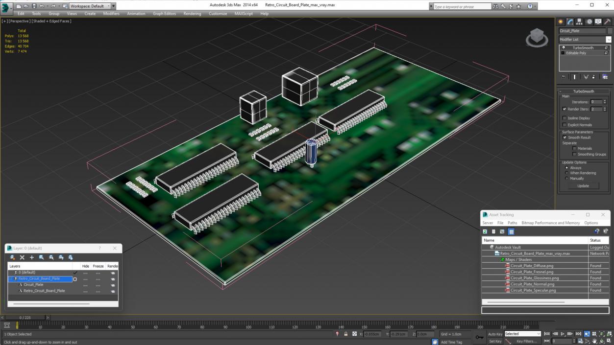 3D model Retro Circuit Board Plate