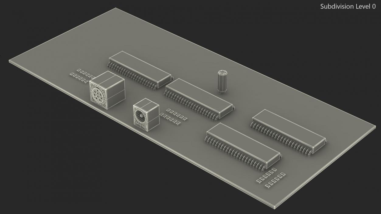 3D model Retro Circuit Board Plate