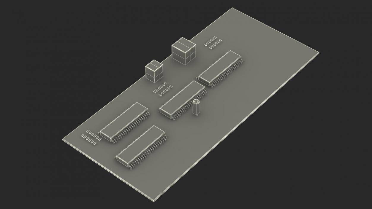 3D model Retro Circuit Board Plate