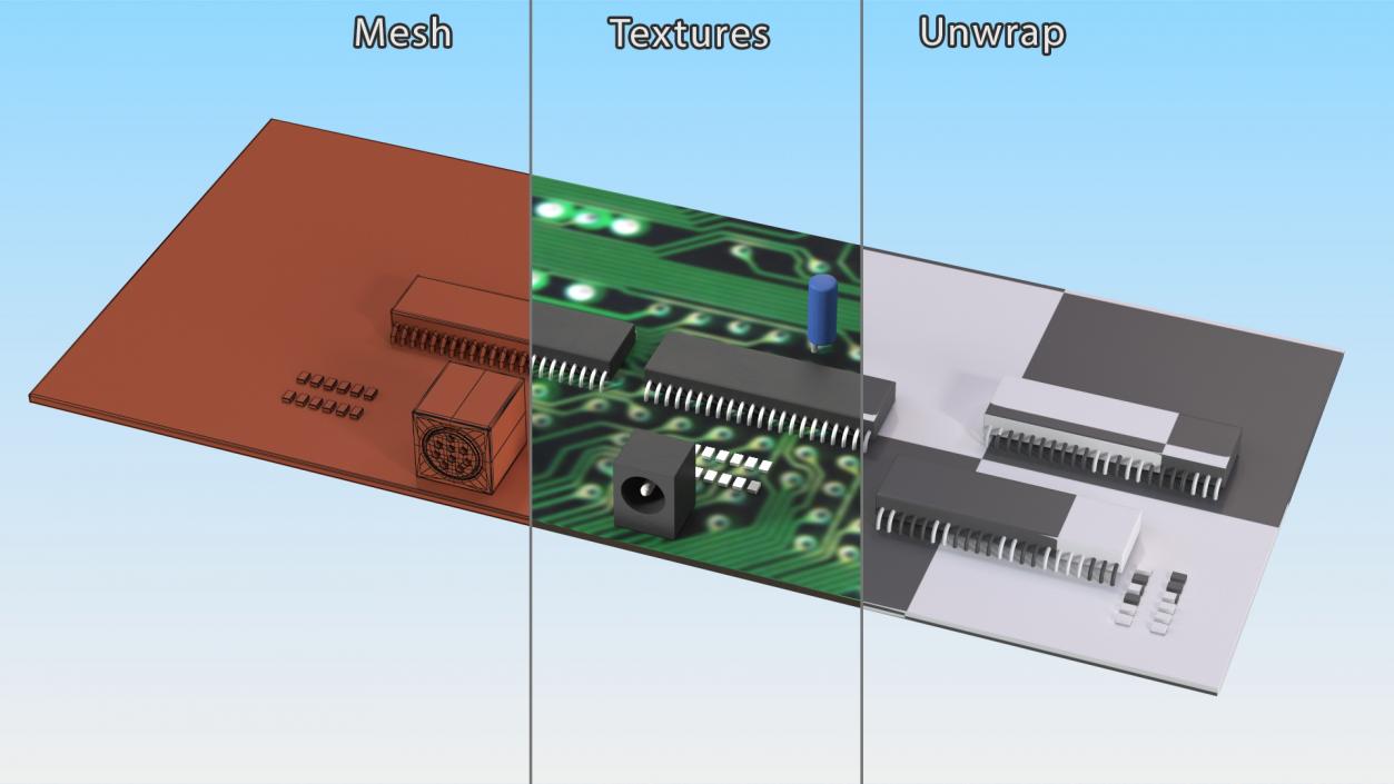 3D model Retro Circuit Board Plate