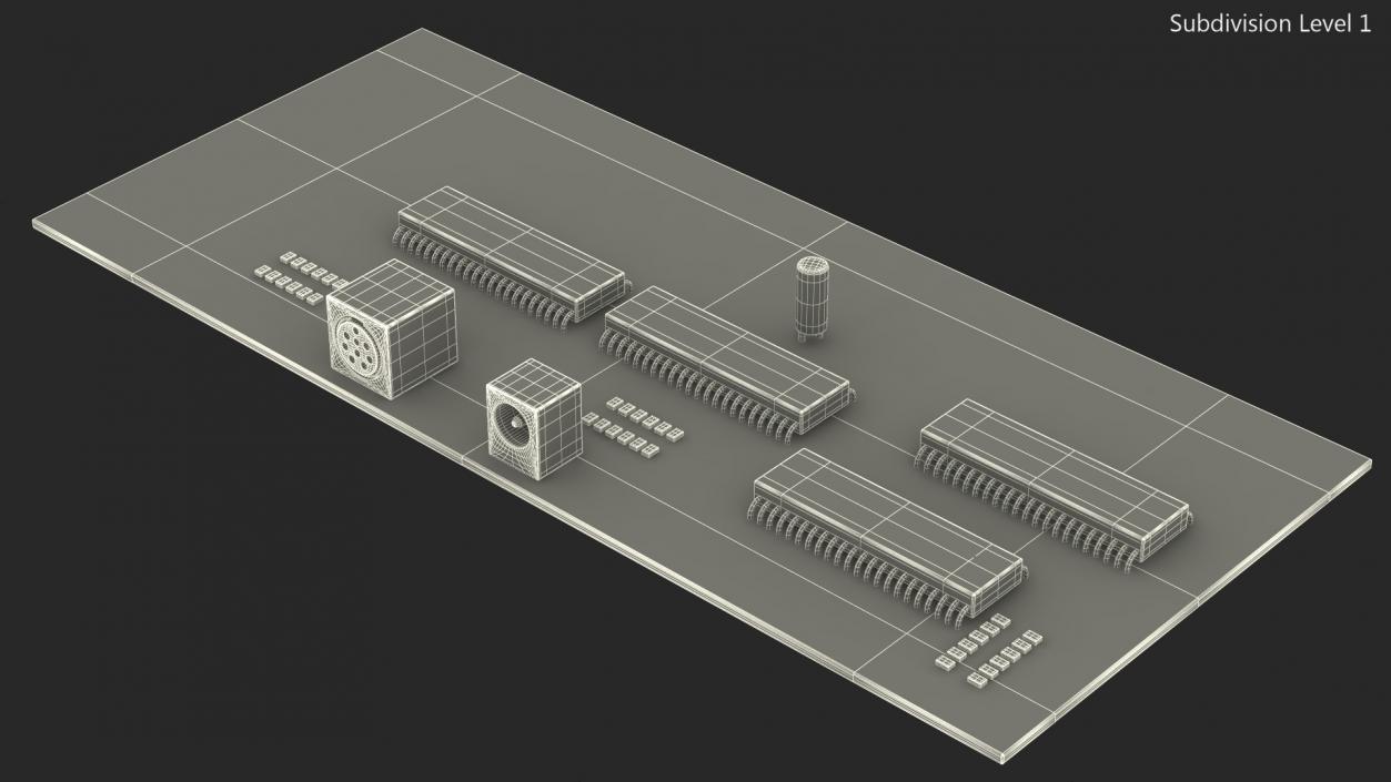 3D model Retro Circuit Board Plate