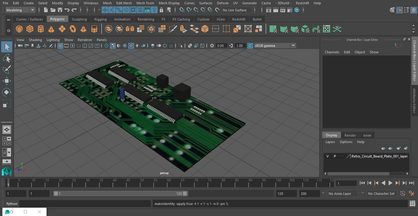 3D model Retro Circuit Board Plate