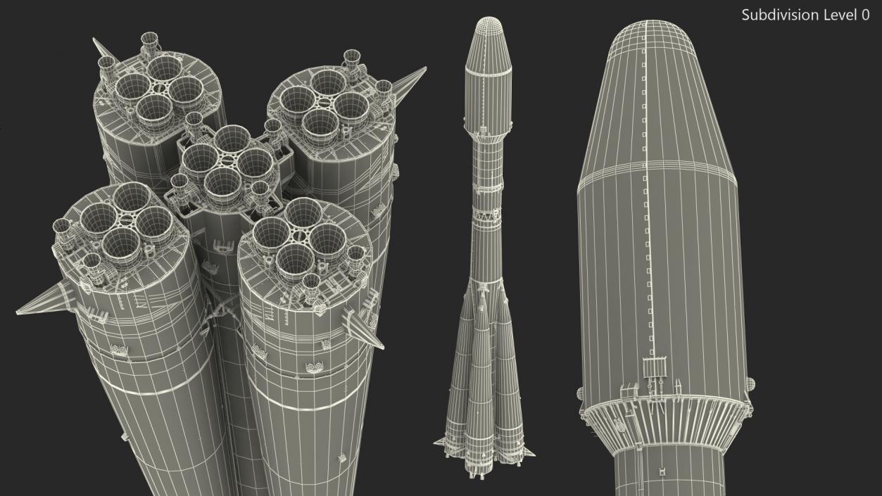 3D model Soyuz 2 Orbital Launch Vehicle