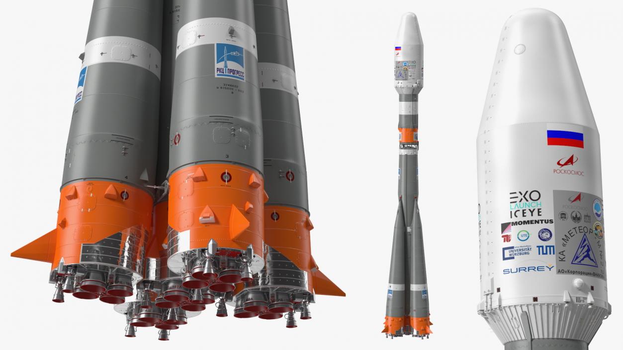 3D model Soyuz 2 Orbital Launch Vehicle