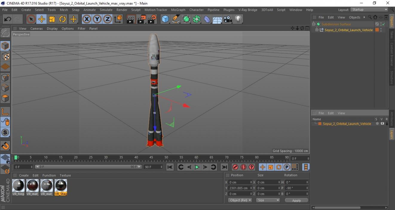 3D model Soyuz 2 Orbital Launch Vehicle