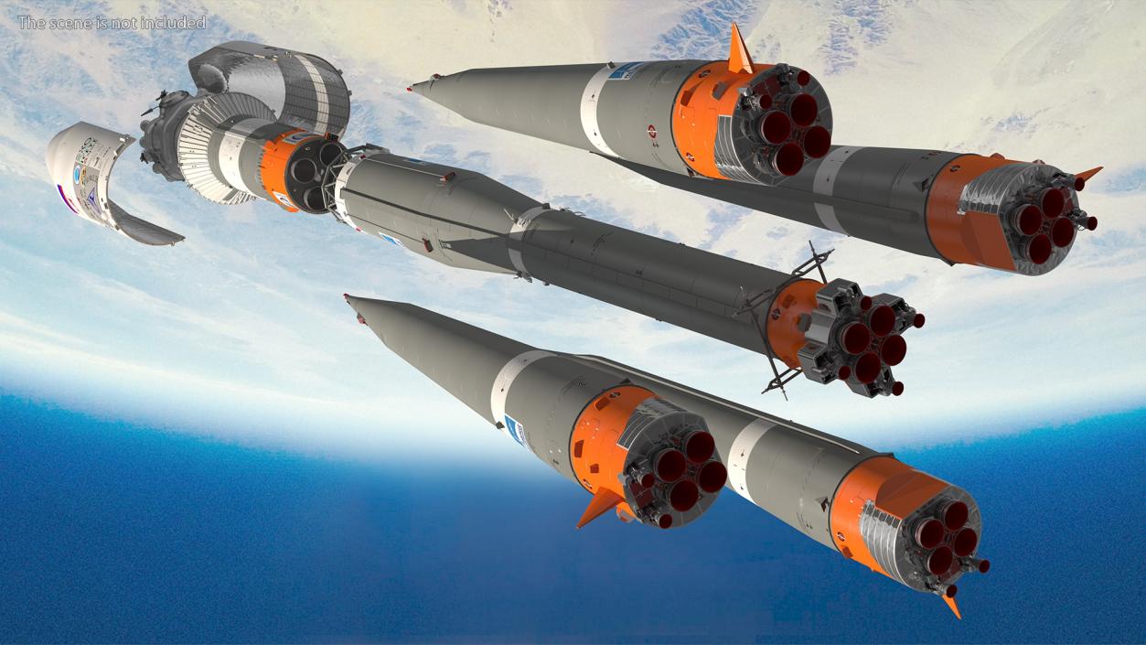 3D model Soyuz 2 Orbital Launch Vehicle