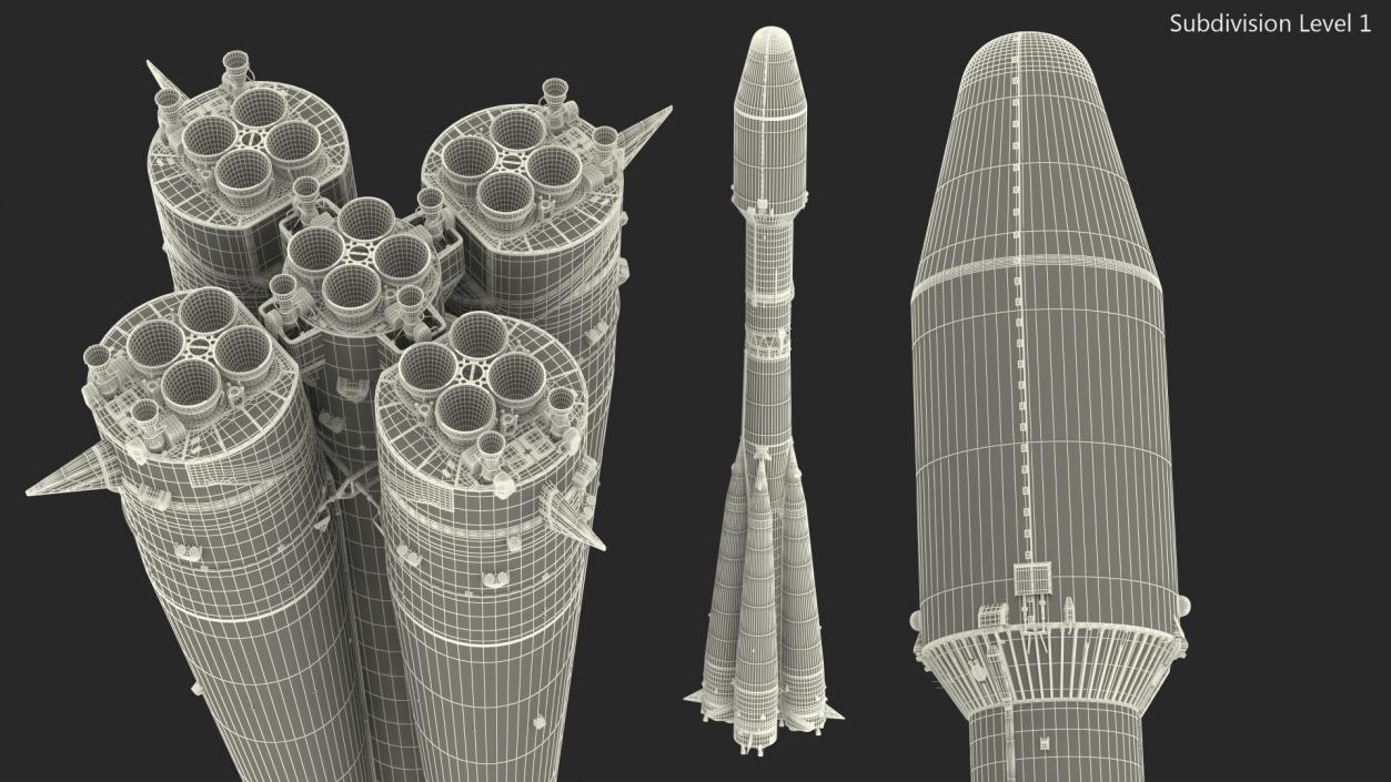 3D model Soyuz 2 Orbital Launch Vehicle