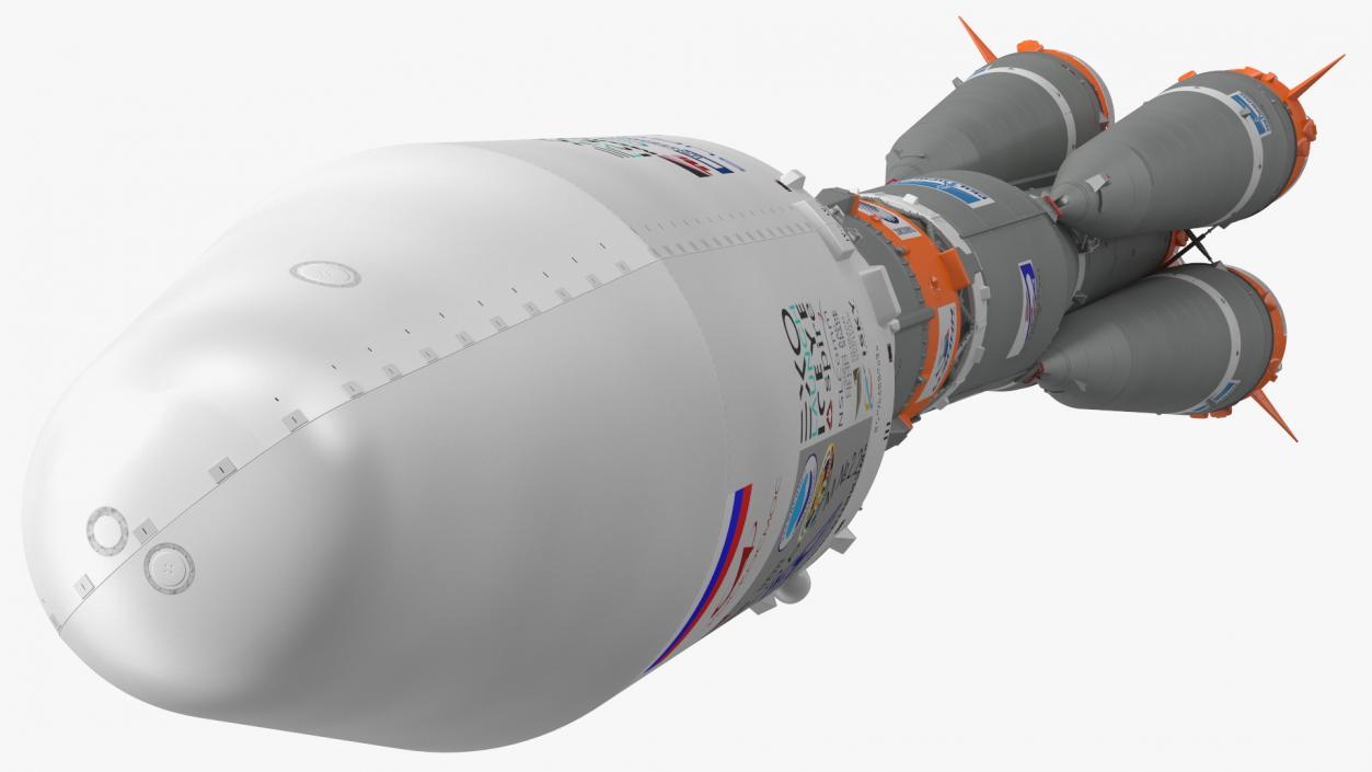 3D model Soyuz 2 Orbital Launch Vehicle