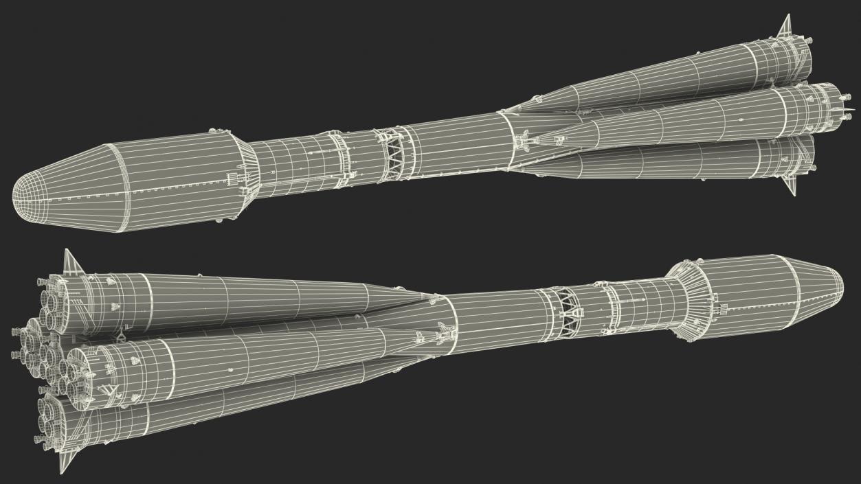 3D model Soyuz 2 Orbital Launch Vehicle