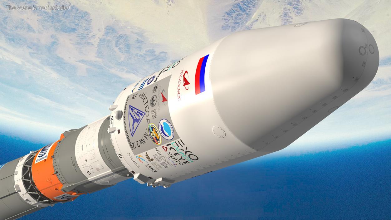 3D model Soyuz 2 Orbital Launch Vehicle