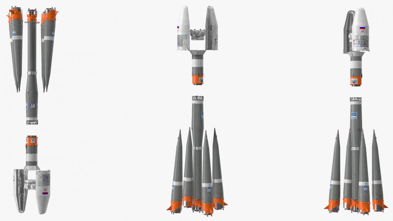 3D model Soyuz 2 Orbital Launch Vehicle