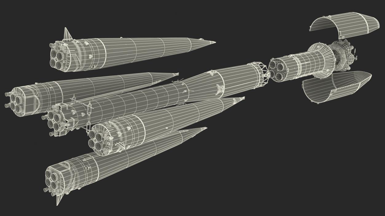 3D model Soyuz 2 Orbital Launch Vehicle