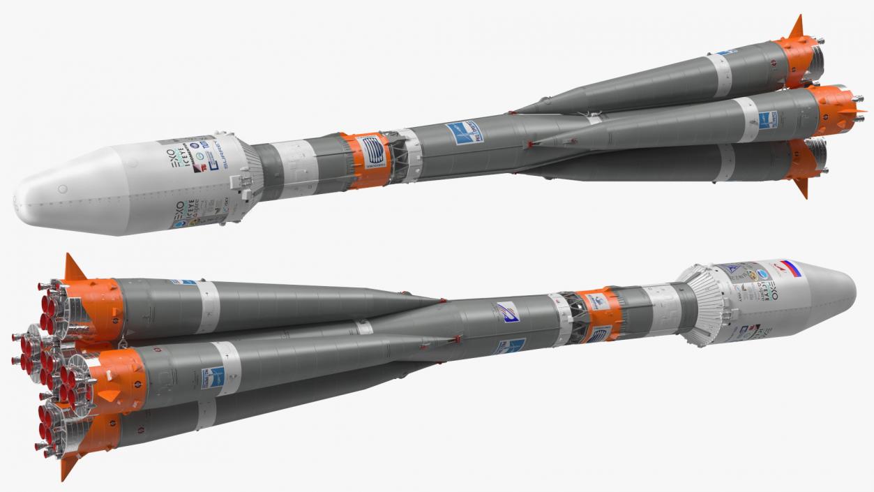 3D model Soyuz 2 Orbital Launch Vehicle