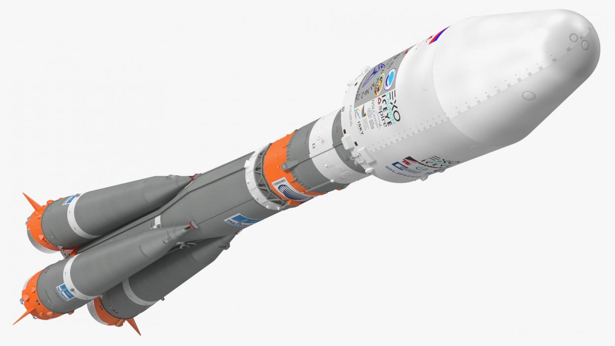 3D model Soyuz 2 Orbital Launch Vehicle