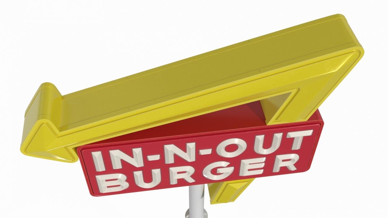 3D model In N Out Burger Pole Sign