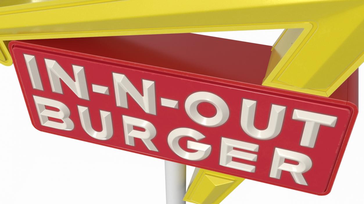 3D model In N Out Burger Pole Sign