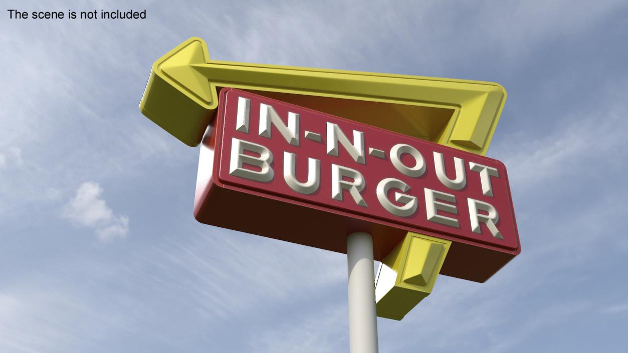 3D model In N Out Burger Pole Sign