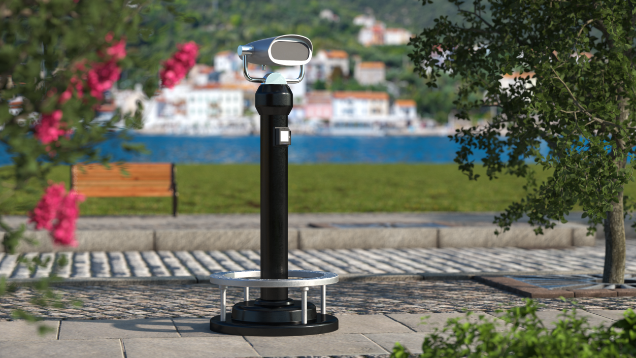 3D Tower Binocular Viewer with a Payment Terminal