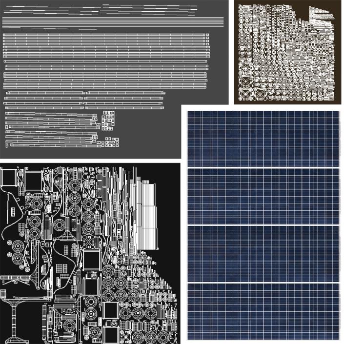 Satellite with Collapsed Solar Panels 3D