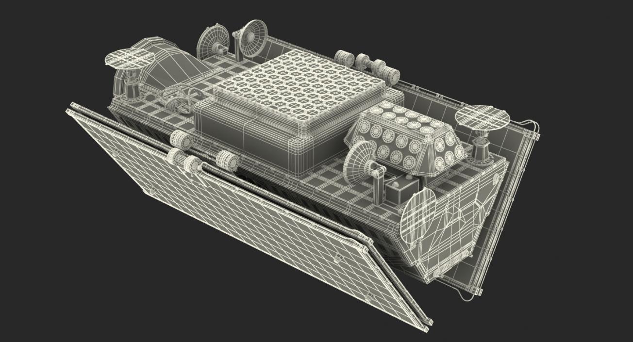 Satellite with Collapsed Solar Panels 3D