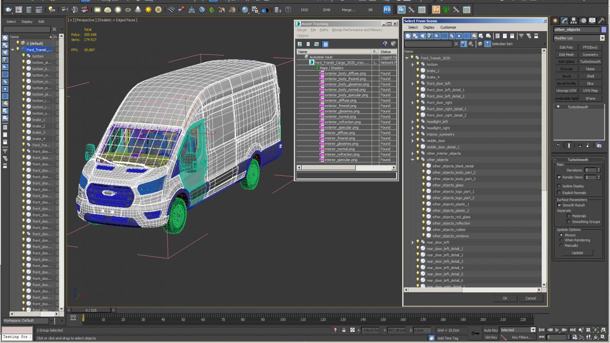 3D Ford Transit Cargo 2020 model