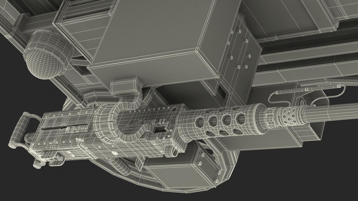 Drone with Machine Gun 3D