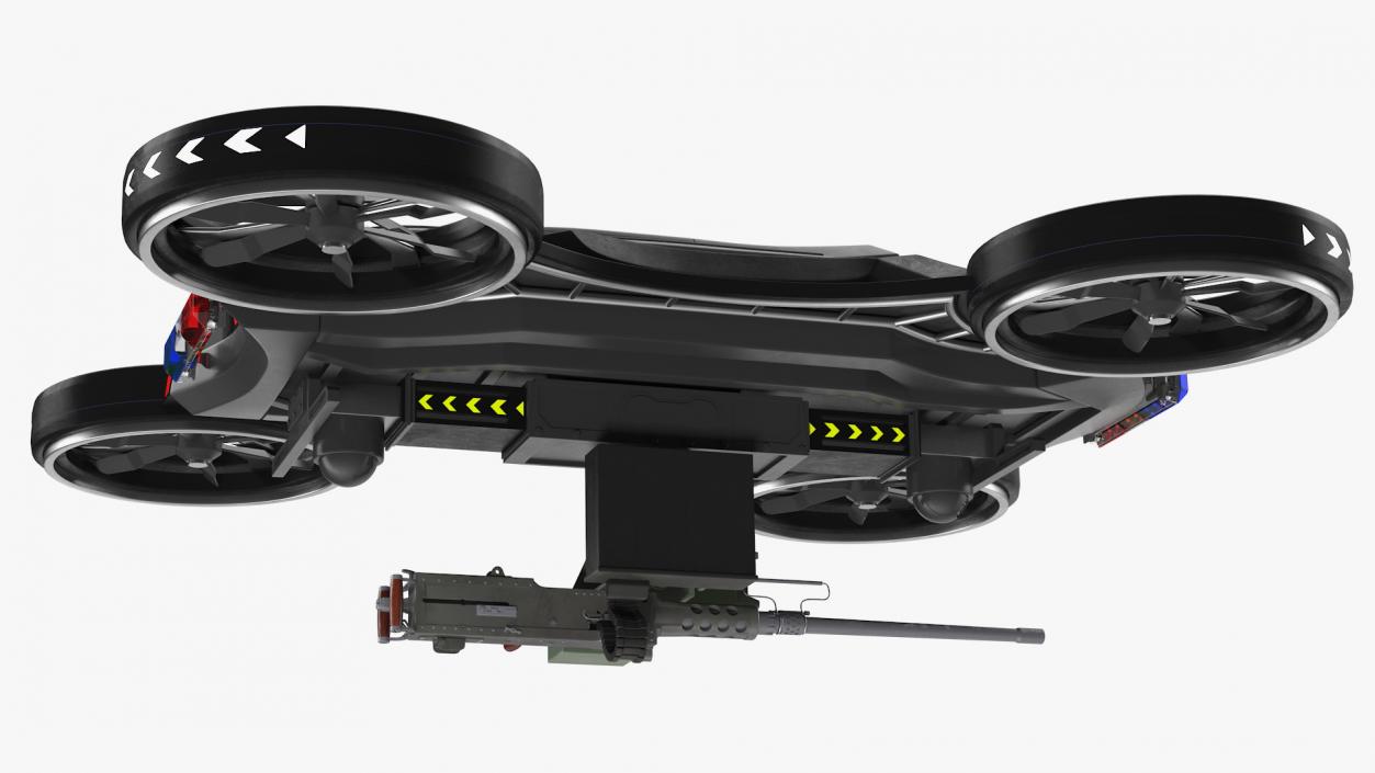 Drone with Machine Gun 3D