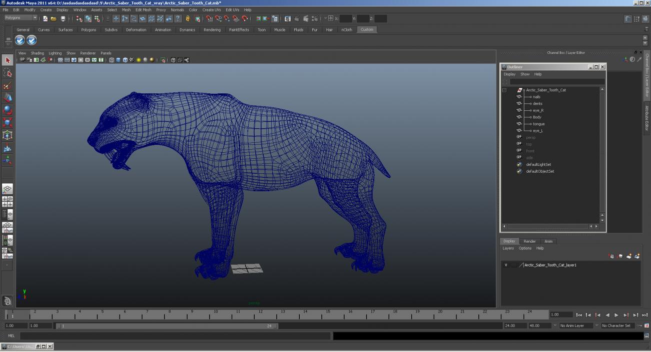 Arctic Saber Tooth Cat 3D