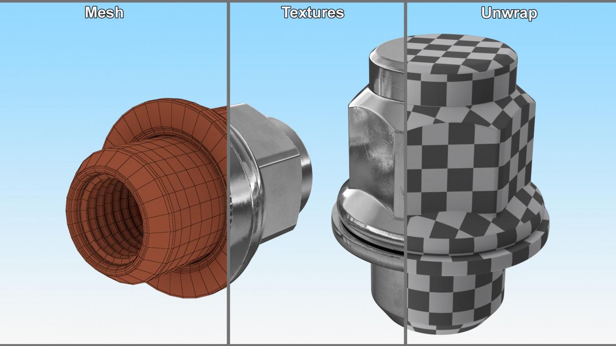 Wheel Nut 3D model