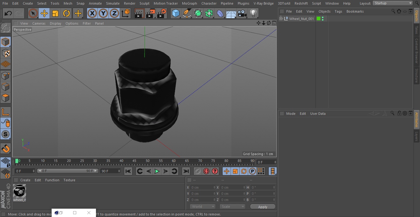 Wheel Nut 3D model