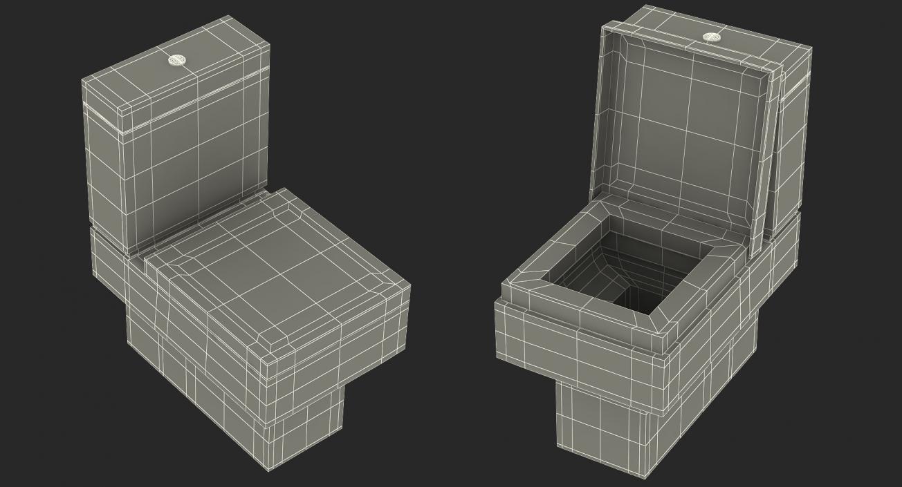 Black Modern Toilet 3D model