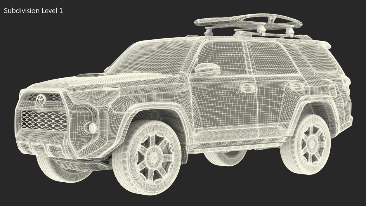 Toyota 4Runner with Thule Trail XTL Roof Basket 3D