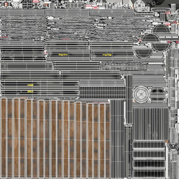 3D Big Tex Utility Trailer model