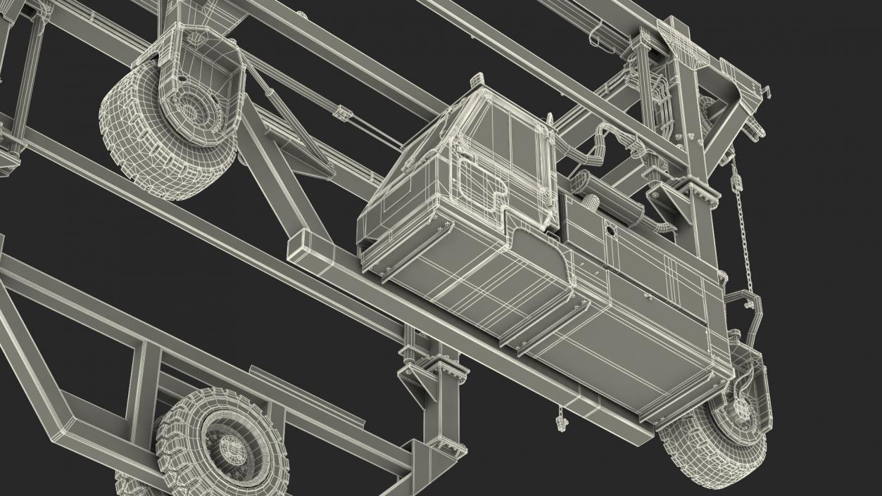 3D Combi-SC Straddle Carrier Clean Rigged model